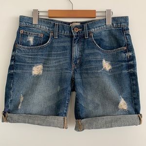GAP Boyfriend Distressed Denim Shorts Size 6
